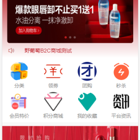 野葡萄B2C移动电商城系统源码